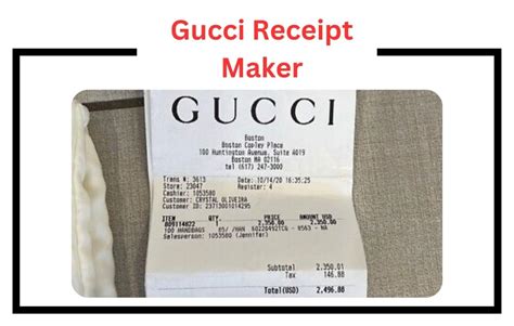 how to make fake gucci order confermation|Gucci receipt template.